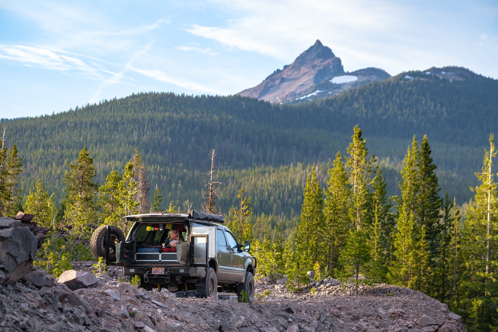 car overlooking a landscape